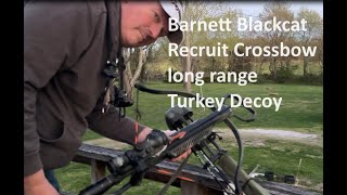 Barnett Blackcat Recruit Crossbow Turkey Decoy shot [upl. by Mccahill]