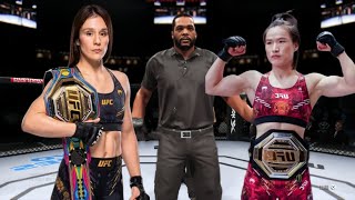 UFC Zhang Weili VS Alexa Grasso Zhang Weili violently knocked her opponent unconscious and bled [upl. by Bibby]