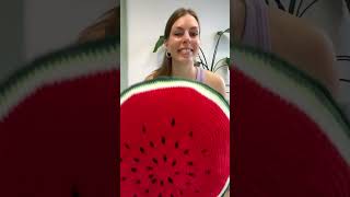 🍉 Riesiges MelonenKissen häkeln I Neue Anleitung zum kostenlosen Download [upl. by Iris890]