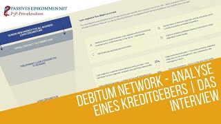 Debitum Network  Analyse eines Kreditgebers P2P Kredite [upl. by Ceciley]