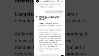 What Does Gallantly Mean [upl. by Ezirtaeb]