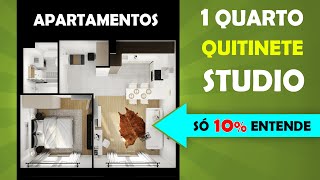 50 APARTAMENTOS pequenos com 1 QUARTO para sua INSPIRAÇÃO [upl. by Sidoon694]