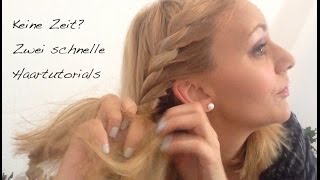 Tutorial  Zwei schnelle Frisuren mit und ohne Haarband [upl. by Anola]