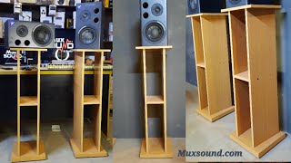 Audiophile Studio Monitor Speaker Stands  Wooden  3 Feet Height  Mux Sound [upl. by Geirk937]