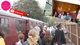 Wirksworth Wizarding Day 2023  Hogwarts Express Harry Potter Day Snakes Sweet Trolley Owls [upl. by Bartholomew415]