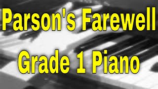 Parsons Farewell  Grade 1 ABRSM Piano 20212022 A3 [upl. by Willman]