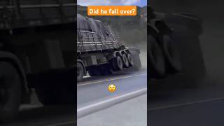 Did he fall over 😲 truck lkw camion hgv bigrig fall automobile [upl. by Cia]