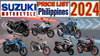 SUZUKI Motorcycles Price List in Philippines 2024 [upl. by Ayoj]