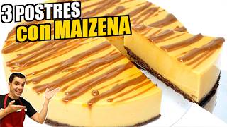 Descubre 3 Deliciosos Postres con MAIZENA 🍰💫 ¡Económicos y Riquísimos [upl. by Aynuat19]