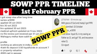 🇨🇦 1st February latest SOWP PPR TIMELINESOWPspouse open work permit canada ppr timelinesowpppr [upl. by Corette539]