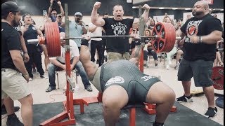 Julius Maddox bat le Record du monde au développé couché 337 kg [upl. by Eedak]