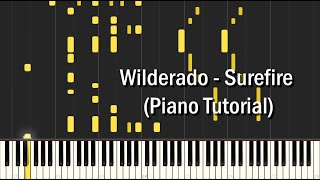 Wilderado  Surefire Piano Tutorial Synthesia [upl. by Alehcim]