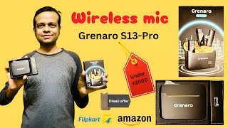 Wireless microphone for YouTube live streaming Grenaro S13Pro  Unboxing 😍  Diwali offer [upl. by Adnanref259]