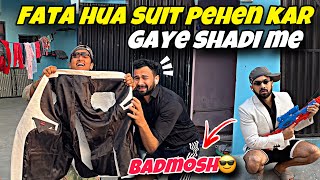 ⁠Jeetthakur fata hua suit pehen kar gye shadi me🤣 funny look  priya jeet vlogs couplevlogs [upl. by Bristow]