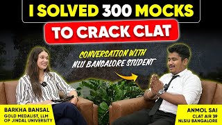 CLAT Topper Interview  NLSIU Bangalore  CLAT UG [upl. by Neleb551]