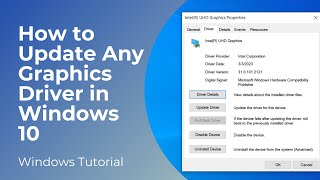 How to Update Any Graphics Driver in Windows 10 [upl. by Gautious266]