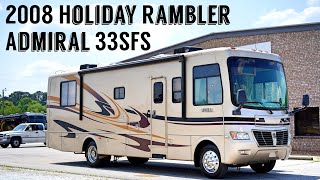 2008 Holiday Rambler Admiral 33SFS A Class Chevrolet V8 Workhorse Gas RV  52900 [upl. by Neddra]