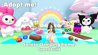 NEW Cute Sanrio Grinding Home Speed build in Adopt me [upl. by Eirrek]