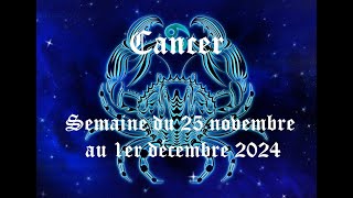 Cancer  Guidance du 25 novembre au 1er décembre  Un évènement imprévu vous met face à un choix [upl. by Ahsieit602]