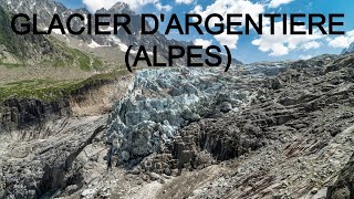 GLACIER DARGENTIERE ALPES JUILLET 2024 MAVIC 3 4K [upl. by Lucie625]