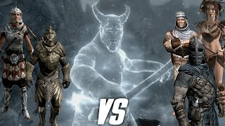 Karstaag VS ALL FACTIONS  Skyrim NPC Battles [upl. by Nacnud884]