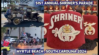 Fun Shriners Parade with Crazy Cars in Sunny Myrtle Beach  South Carolina [upl. by Pincince]