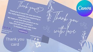 Thank you Card in Canva  Tutorial [upl. by Tyrone]