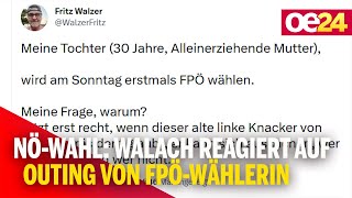 NÖWahl Walach reagiert auf Outing von FPÖWählerin [upl. by Neerod272]