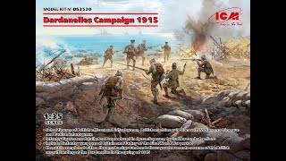 NEW ICM 135 Gallipoli Dardanelles Campaign 1915 set DS3520 kit review [upl. by Eirruc797]