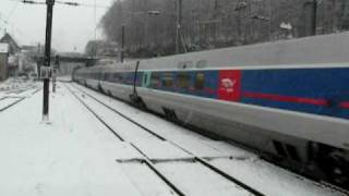 Arrivée dun TGV en gare de Mouchard [upl. by Arikat317]