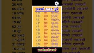 Ekadashi Vrat Dates 2024  एकादशी व्रत लिस्ट 2024  Ekadashi Vrat List 2024  2024 Ekadashi Calendar [upl. by Giliana]