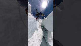 What its like inside Everests Khumbu Icefall shorts everest2023 [upl. by Noiek]