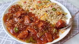 Chicken Manchurian With Egg Fried Rice  Restaurants Style Authentic Recipe By Iqra Sadam [upl. by Vadim893]