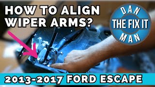 2013  2017 Ford Escape Windshield Wiper Arm Removal amp Alignment How to Change Replace Wiper Blades [upl. by Raybin]