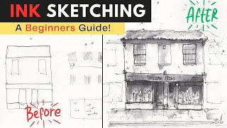 Pen and Ink Sketching for Beginners  Step by Step  Drawing Tutorial [upl. by Ybok]