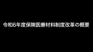 令和6年度保険医療材料制度改革の概要 [upl. by Inessa]