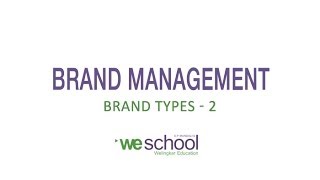 Brand Type 2 of Brand Marketing Management [upl. by Wexler693]