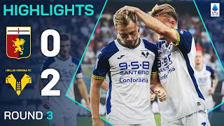 GENOAVERONA 02  HIGHLIGHTS  Verona seal second win in three  Serie A 202425 [upl. by Soane]