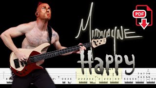 Mudvayne  Happy 🔴Bass Tabs  Notation ChamisBass mudvaynebasstabs chamisbass mudvayne [upl. by Ettenan]