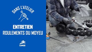 Entretien des roulements de moyeu dun système de chenilles Camso [upl. by Flanders]