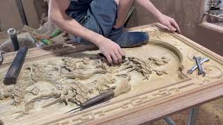 Techniques of Wood Carving The final delicate wood carvings [upl. by Emlin]