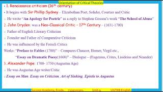 Literary Criticism Sidney Dryden JohnsonColeridgeArnold amp Eliot ugtrb pgtrb pgtrb criticism [upl. by Nilreb]