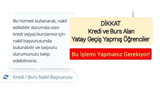 KYK BursKredi Nakil Başvurusu Nasıl Yapılır  KyK Burs  Kredi Naklini Nereden Yapacağım [upl. by Fineman]