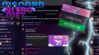 LOJA DE NITRO GIFT DISCORD BARATO COM FEEDBACK E SORTEIOS [upl. by Jaworski]