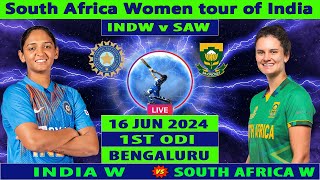 India Women vs South Africa Women  IND W vs SA W  1st ODI Cricket Match  Cricket Info Live [upl. by Maryn541]