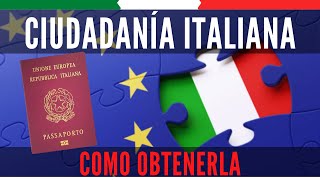 🟢 Como obtener NACIONALIDAD ITALIANA por descendencia [upl. by Cassandre]