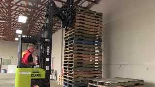 Moving a Load  Narrow Aisle Reach Forklift [upl. by Leavelle788]