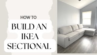 HOW TO PUT TOGETHER THE IKEA KIVIK COUCH  STEP BY STEP ASSEMBLE GUIDE WITH PICTURES OF MANUAL [upl. by Naeroled]