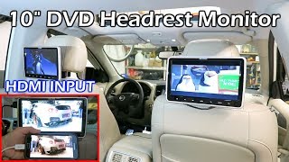 Install Dual 10quot Car DVD Headrest Monitors [upl. by Ahsrats705]