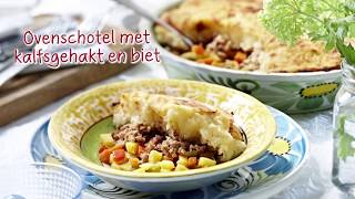 Keurslager recept  Ovenschotel met kalfsgehakt en biet [upl. by Basil796]